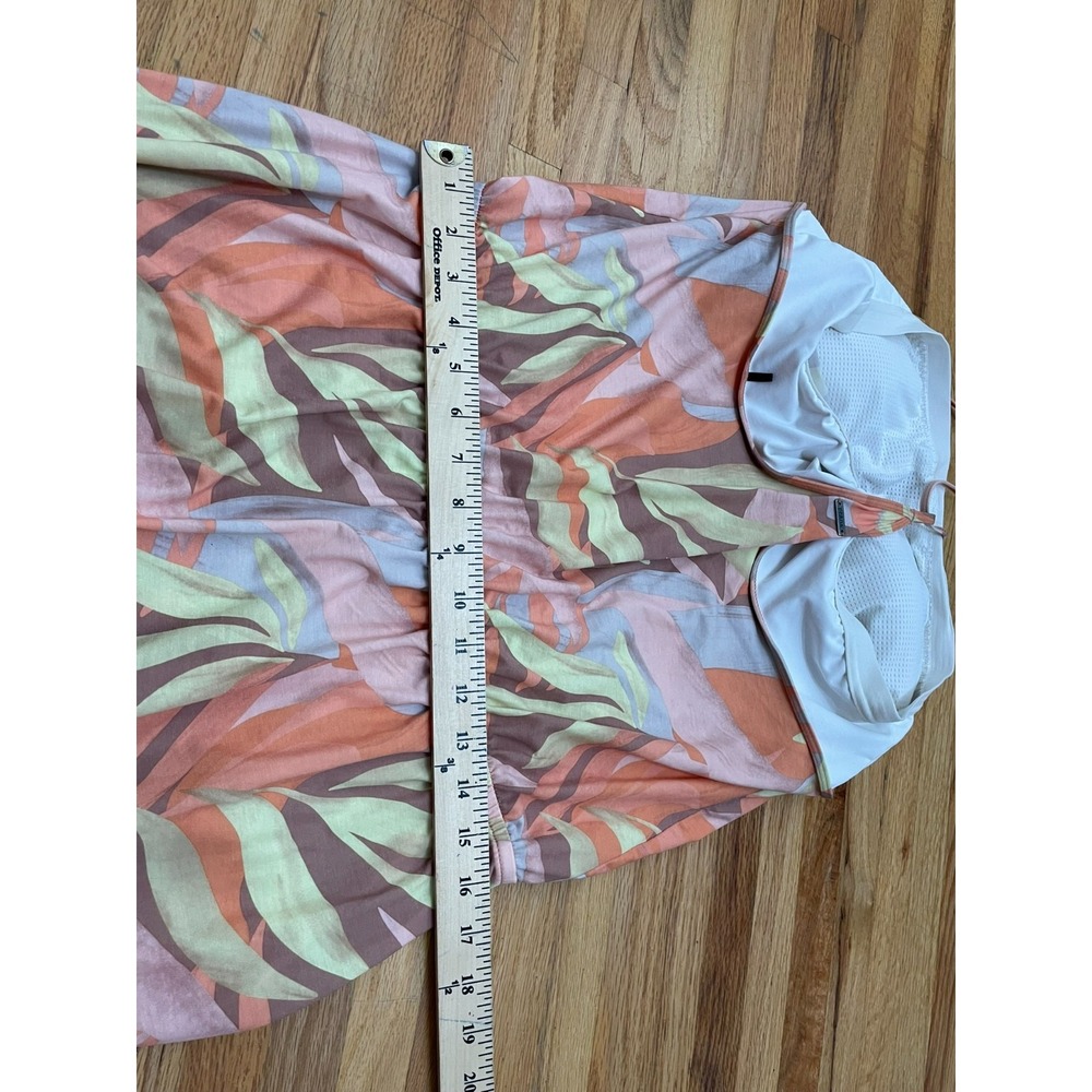 Prana Orange and Yellow Leaf-Print Tank Midi Dress - Picture 5 of 9